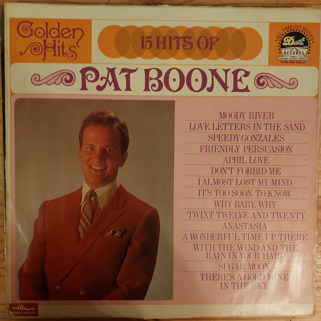 Pat Boone – Golden Hits - 15 Hits Of Pat Boone (Used Vinyl - VG)