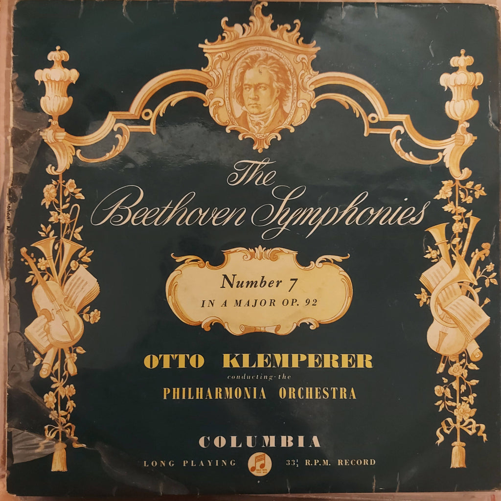 Beethoven - Otto Klemperer, Philharmonia Orchestra – The Beethoven Symphonies Number 7 In A Major Op. 92 (Used Vinyl - G) JS