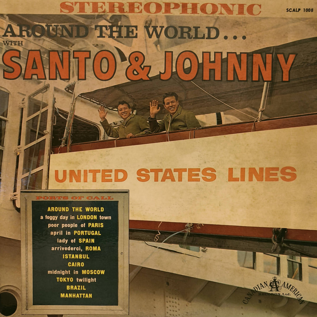Santo & Johnny – Around The World With Santo & Johnny (Used Vinyl - VG)