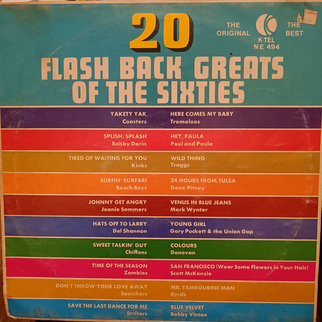 Various – 20 Flash Back Greats Of The Sixties (Used Vinyl - VG) JS