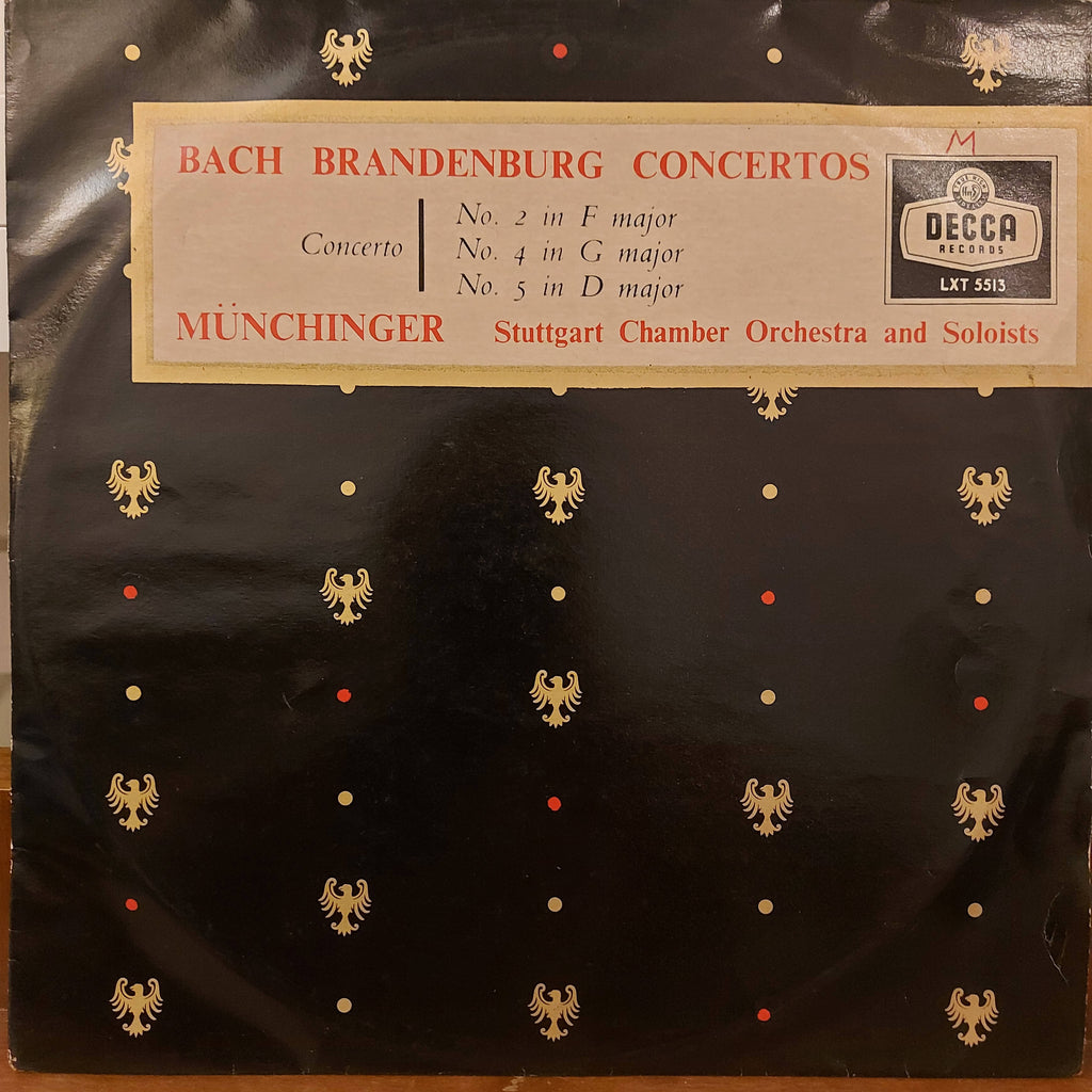 Bach / Karl Münchinger Conducting The Stuttgart Chamber Orchestra – Brandenburg Concertos Nos. 2, 4 & 5 (Used Vinyl - VG)