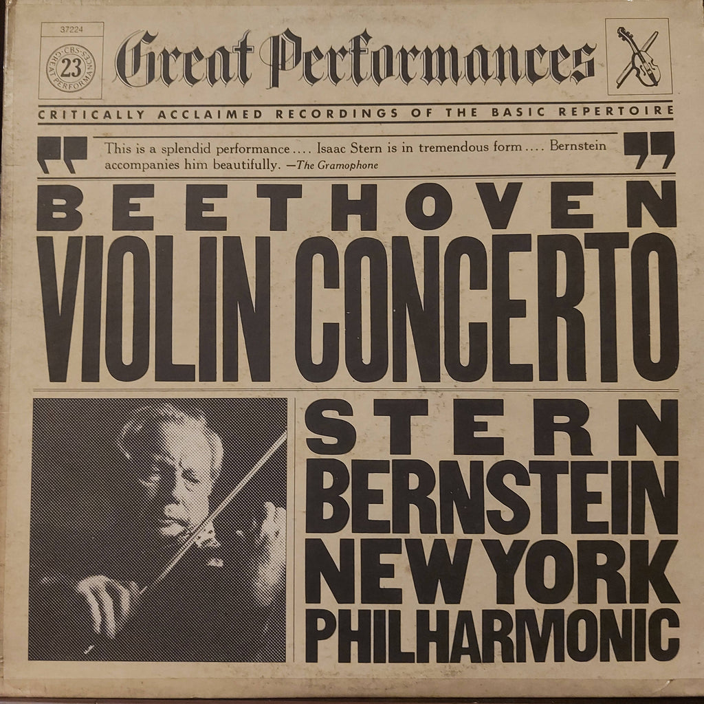 Beethoven, Isaac Stern, Leonard Bernstein, The New York Philharmonic Orchestra – Violin Concerto (Used Vinyl - VG+)