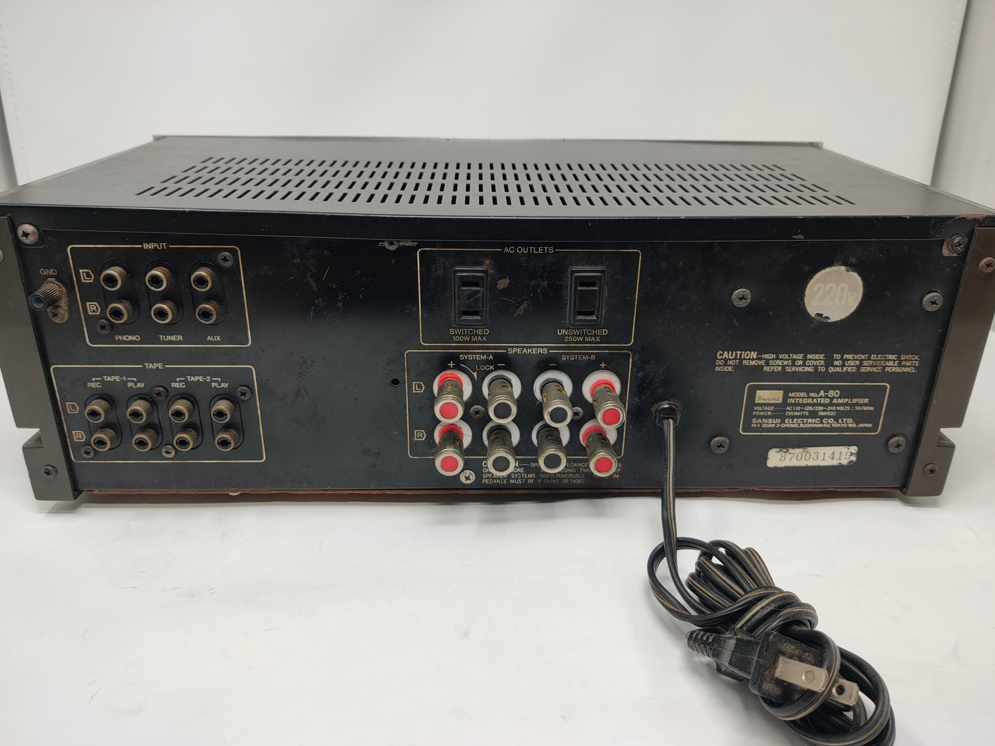 Sansui A80 Tuner amplifier