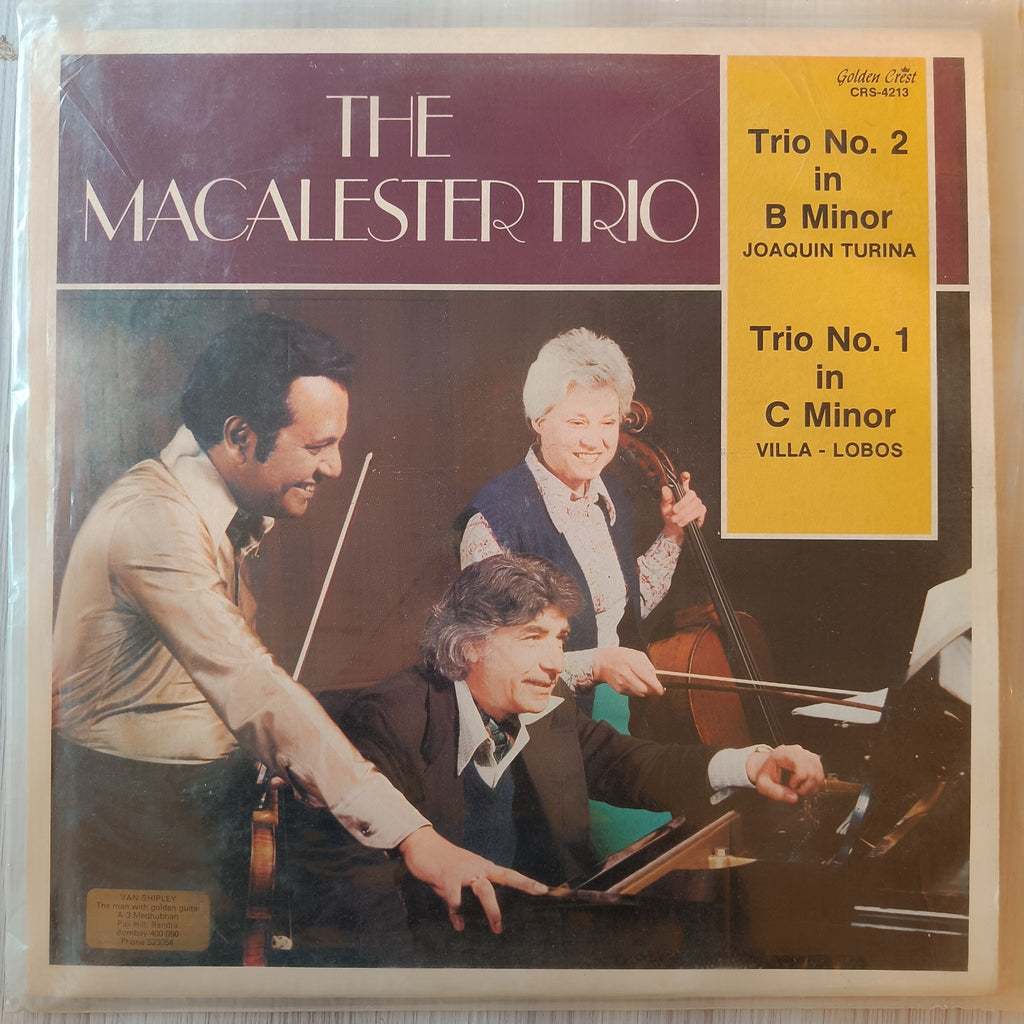 The Macalester Trio, Joaquin Turina / Villa - Lobos – Trio No.2 In B Minor / Trio No.1 In C Minor (Used Vinyl - VG+) IS