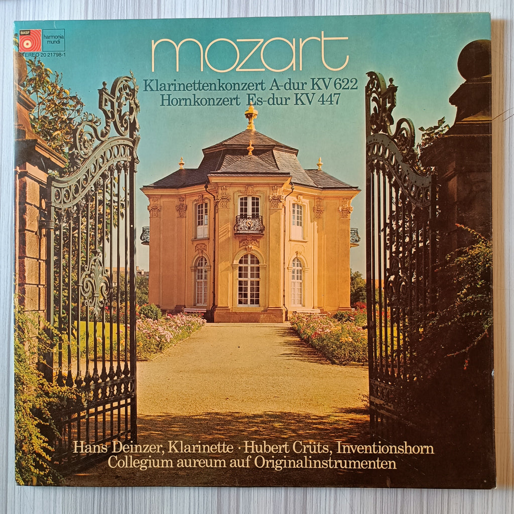 Mozart / Hans Deinzer, Hubert Crüts, Collegium Aureum Auf Originalinstrumenten – Klarinettenkonzert A-dur KV 622 / Hornkonzert Es-dur KV 447 (Used Vinyl - VG) RC