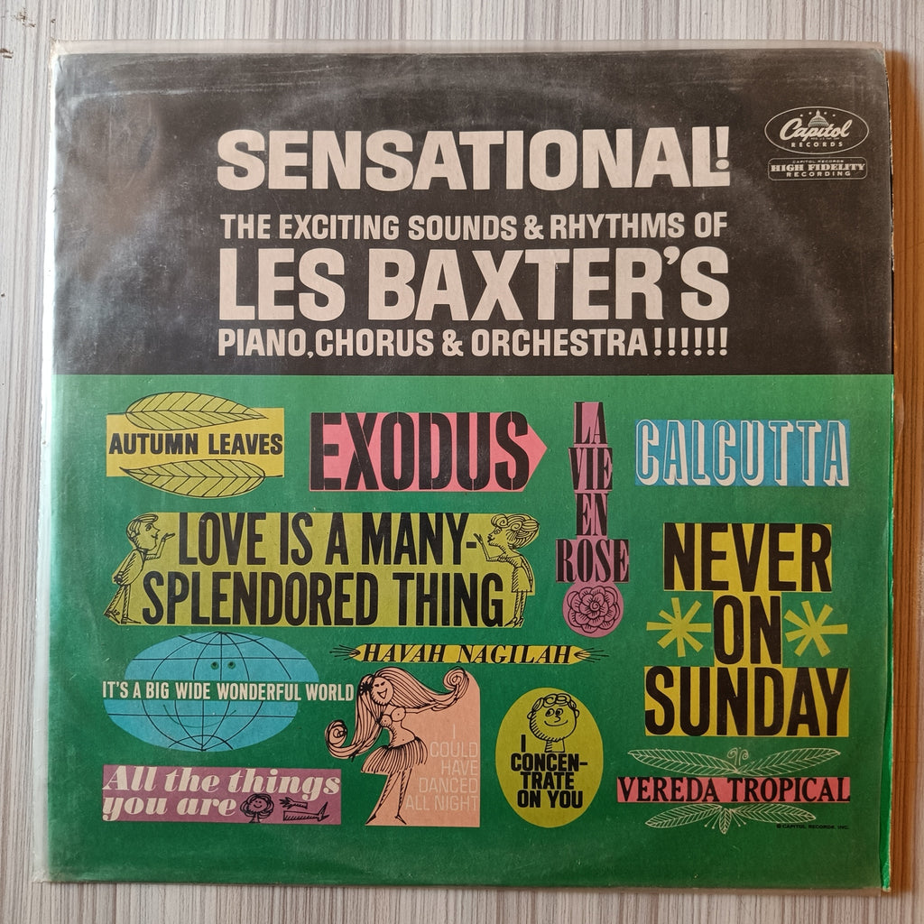 Les Baxter 's Piano, Chorus* & Orchestra ‎– Sensational! (Used Vinyl - VG+) RC