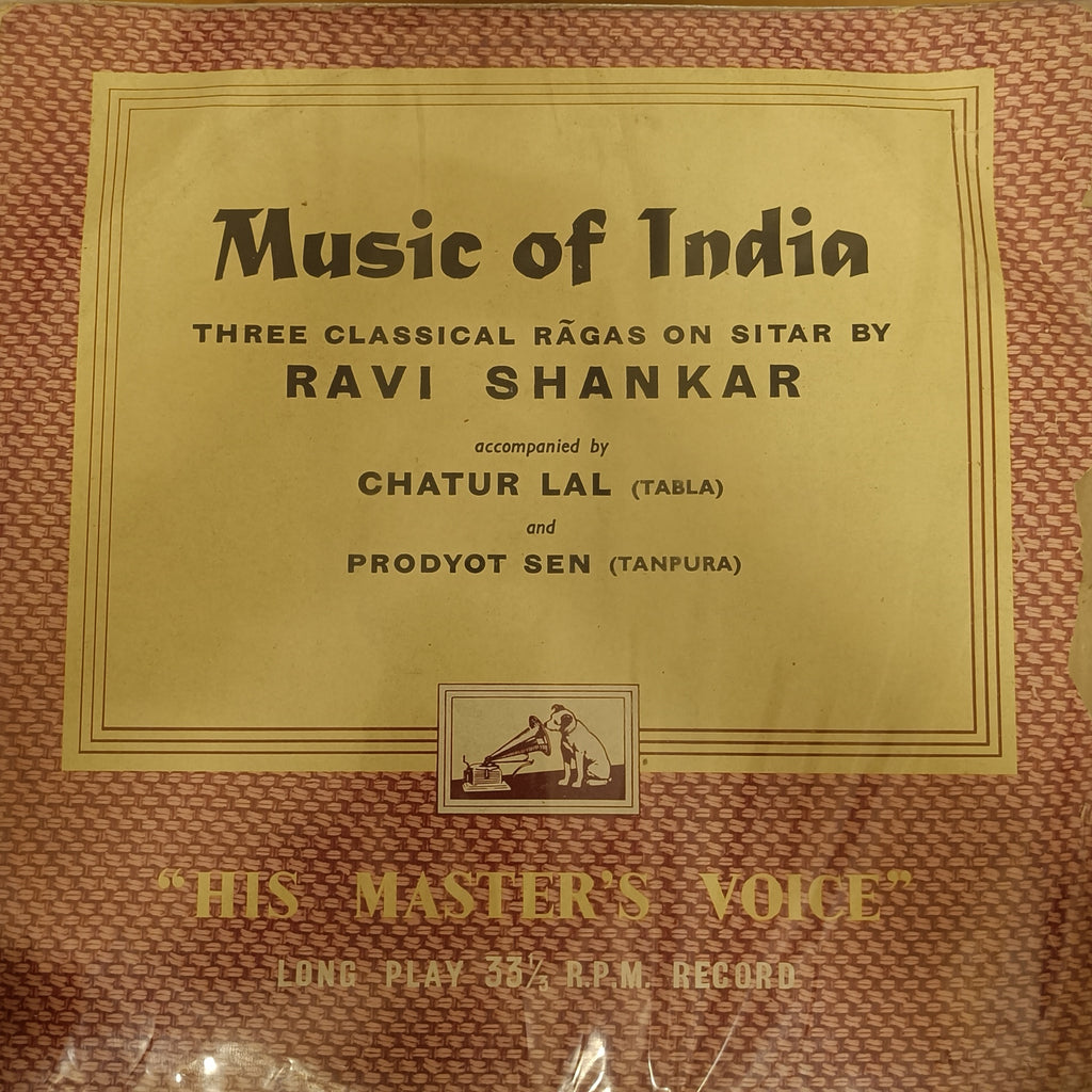 RAVI SHANKAR – MUSIC OF INDIA (THREE CLASSICAL RĀGAS) (Used Vinyl - VG) TRC