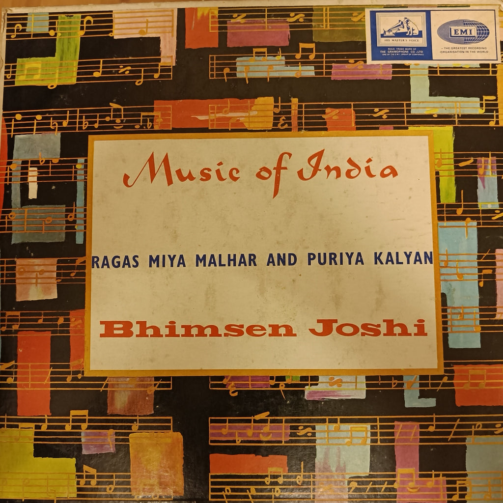 Bhimsen Joshi – Music Of India (Ragas Miya Malhar And Puriya Kalyan) (Used Vinyl - VG) TRC