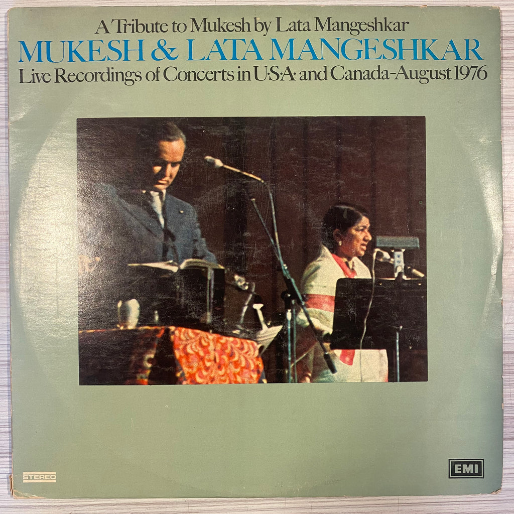 Mukesh & Lata Mangeshkar – A Tribute To Mukesh By Lata Mangeshkar (Live Recordings Of Concerts In U•S•A• And Canada-August 1976) (Used Vinyl - VG) TRC