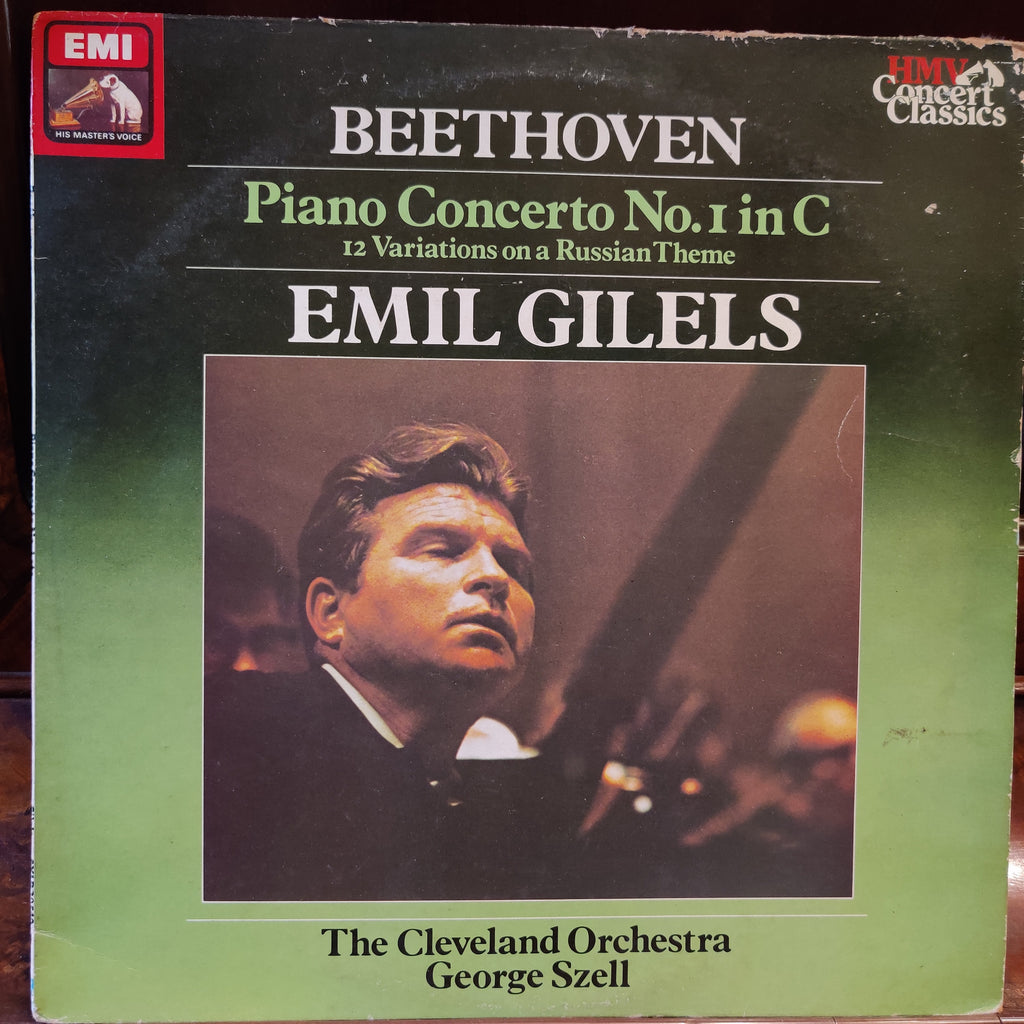 Beethoven, Emil Gilels, The Cleveland Orchestra, George Szell – Piano Concerto No. 1 In C / 12 Variations On A Russian Theme (Used Vinyl - VG) TRC