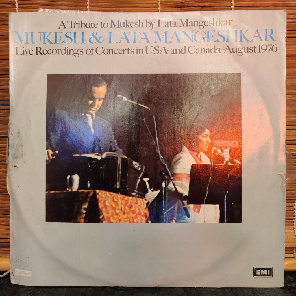 Mukesh & Lata Mangeshkar – A Tribute To Mukesh By Lata Mangeshkar (Live Recordings Of Concerts In U•S•A• And Canada-August 1976) (Used Vinyl - VG) MT