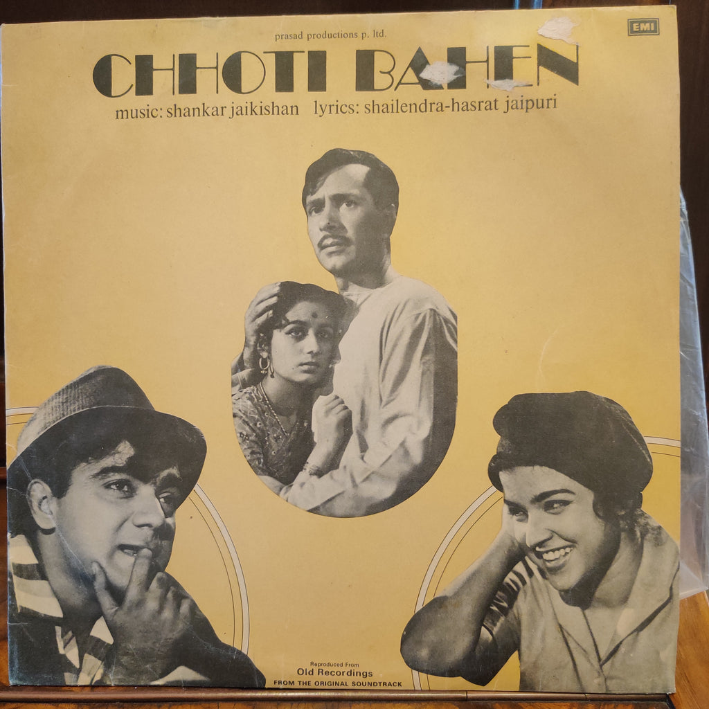Shankar Jaikishan, Shailendra - Hasrat Jaipuri – Chhoti Bahen (Used Vinyl - VG) MT