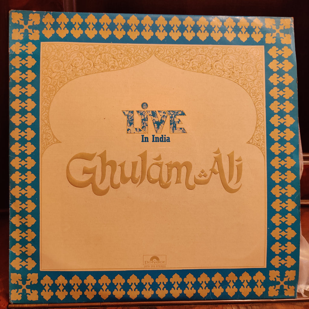 Ghulam Ali – Live In India (Urdu Ghazals) (Used Vinyl - VG) MT