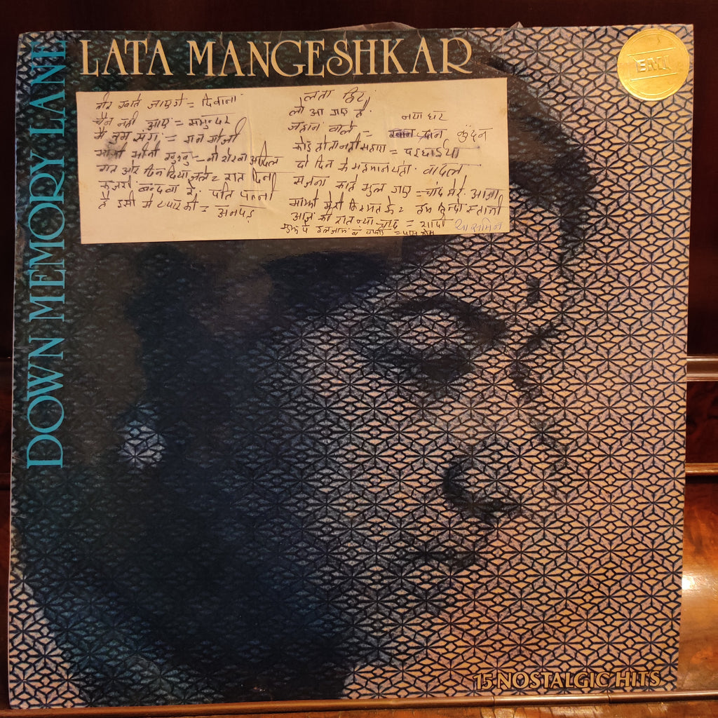 Lata Mangeshkar – Down Memory Lane (Used Vinyl - VG) MT