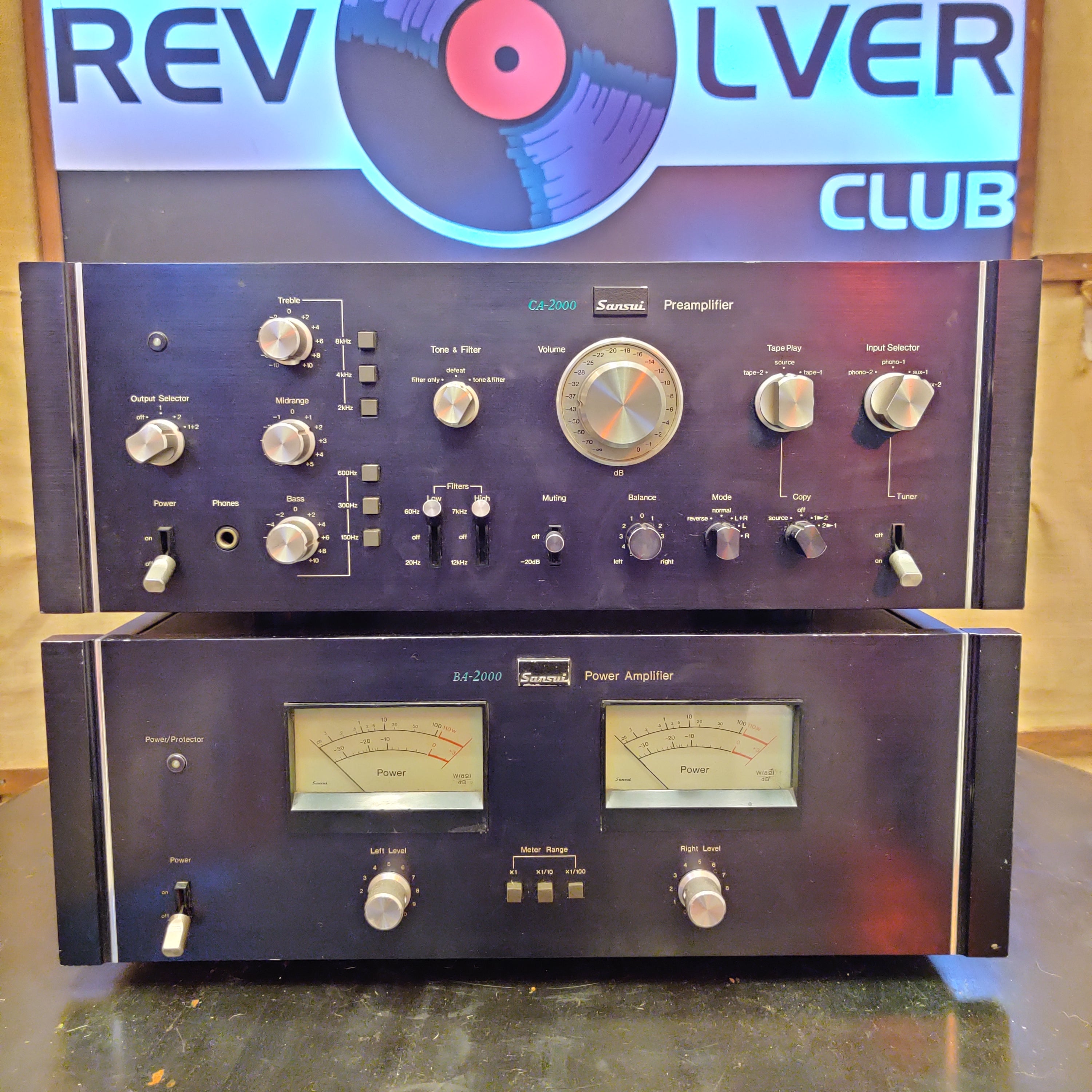 Sansui BA-2000 Power Amplifier (Slightly Used) & Sansui CA-2000 Pre-Amplifier (110 V) (Mint Condition) - Pre-Owned