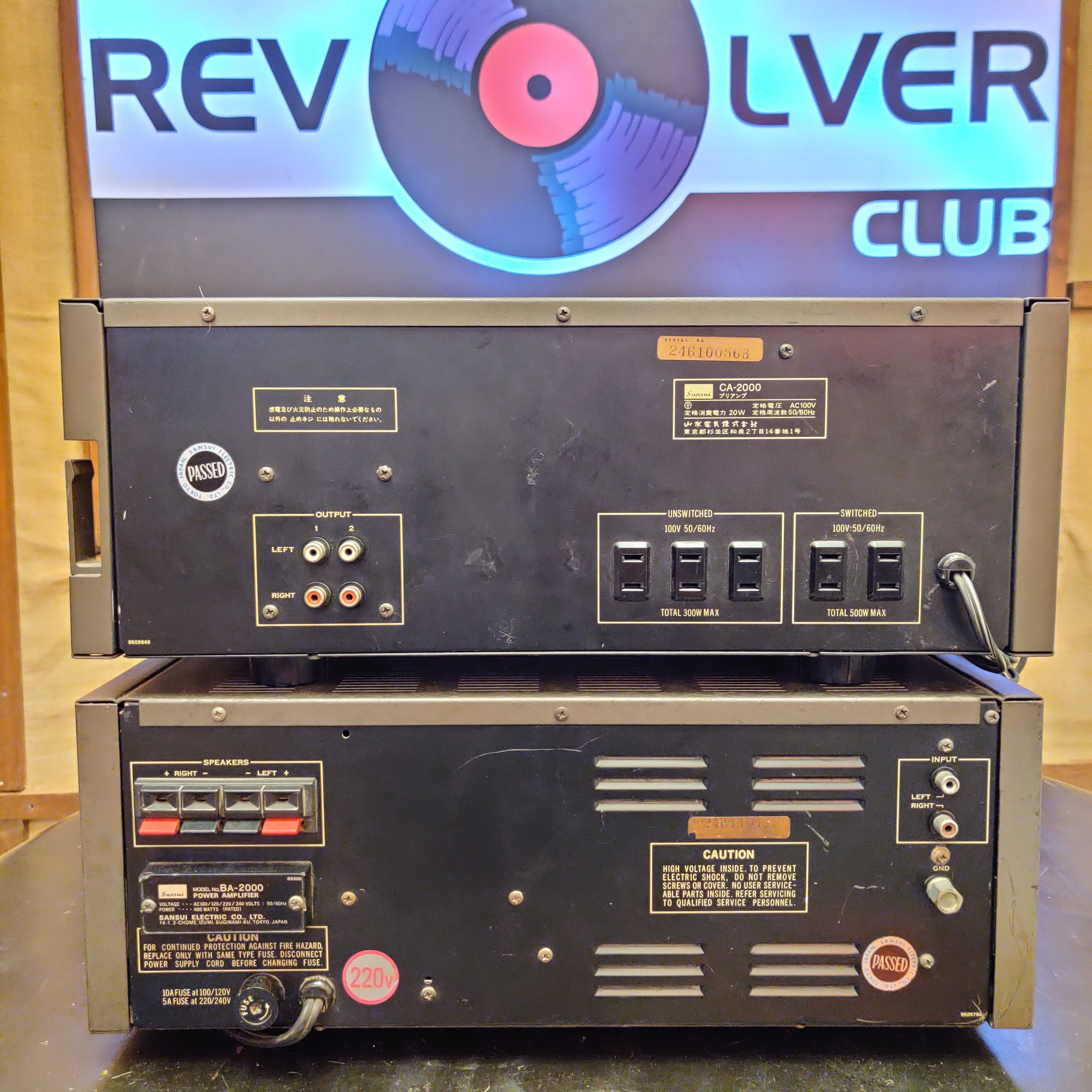 Sansui BA-2000 Power Amplifier (Slightly Used) & Sansui CA-2000 Pre-Amplifier (110 V) (Mint Condition) - Pre-Owned