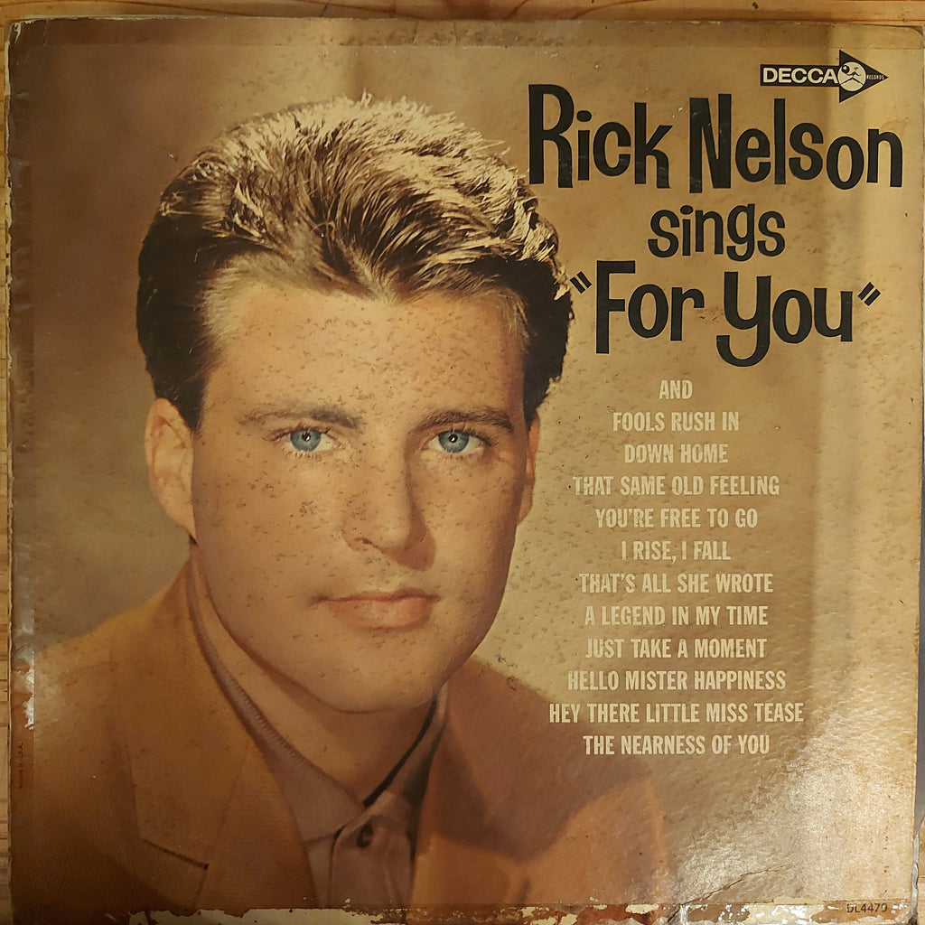 Rick Nelson – Rick Nelson Sings "For You" (Used Vinyl - G)