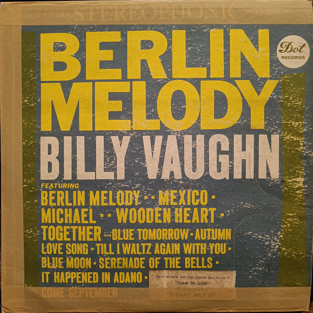 Billy Vaughn And His Orchestra – Berlin Melody (Used Vinyl - G) JS