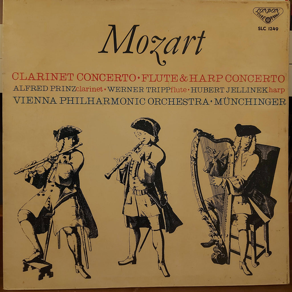 Mozart, Alfred Prinz ∙ Werner Tripp ∙ Hubert Jellinek, Vienna Philharmonic Orchestra ∙ Münchinger ‎– Clarinet Concerto ∙ Flute & Harp Concerto (Used Vinyl - VG)