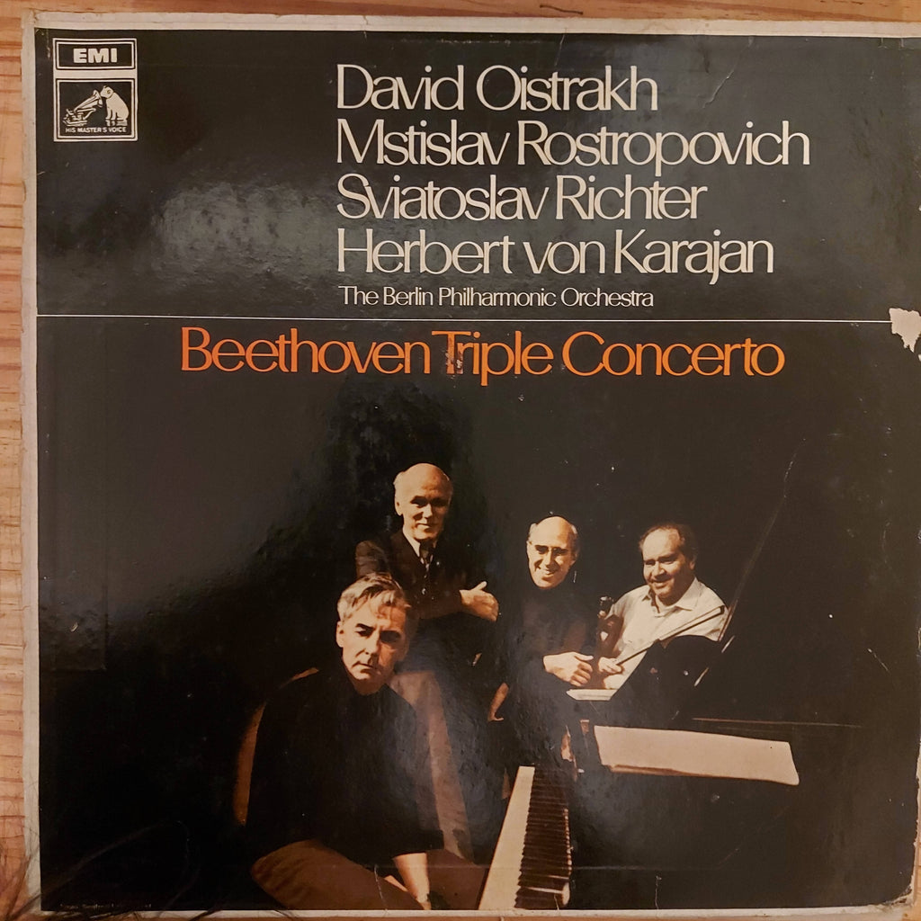 David Oistrakh, Mstislav Rostropovich, Sviatoslav Richter, Herbert Von Karajan – Beethoven Triple Concerto (Used Vinyl - G) JS