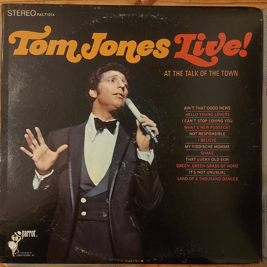Tom Jones – Tom Jones Live! At The Talk Of The Town (Used Vinyl - VG)