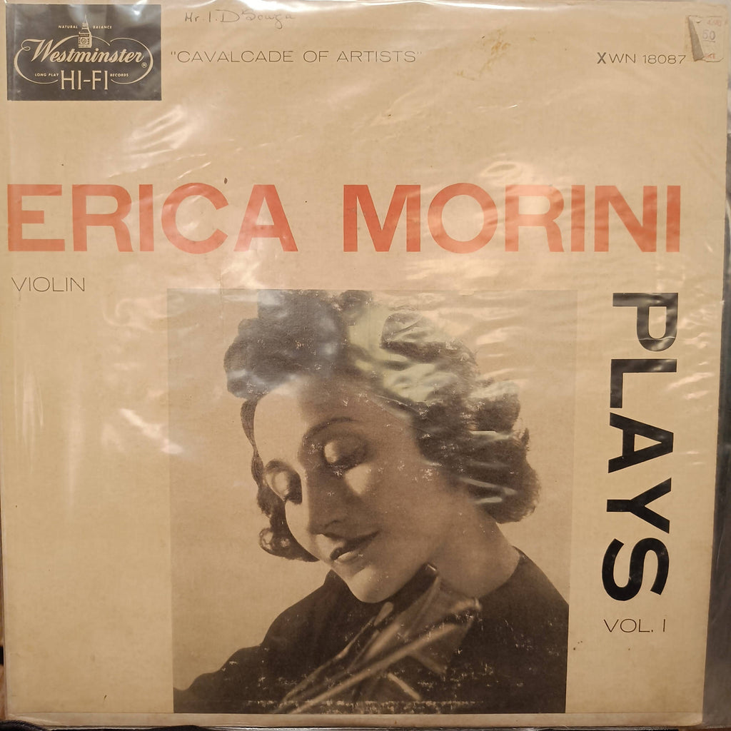 Erica Morini – Erica Morini Plays: Volume 1 (Used Vinyl - VG) JS