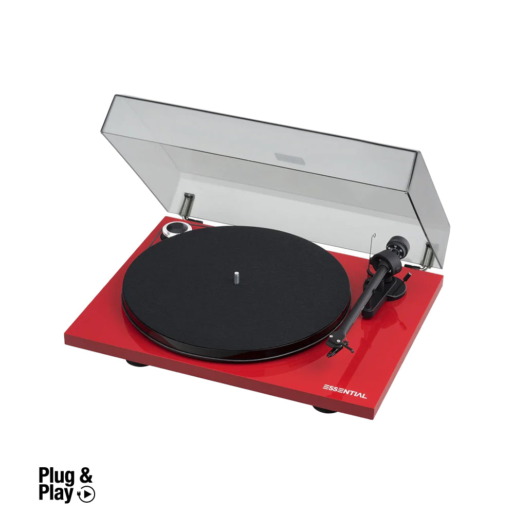 Pro-Ject Essential III Phono Turntable (RED) [Plug & Play]