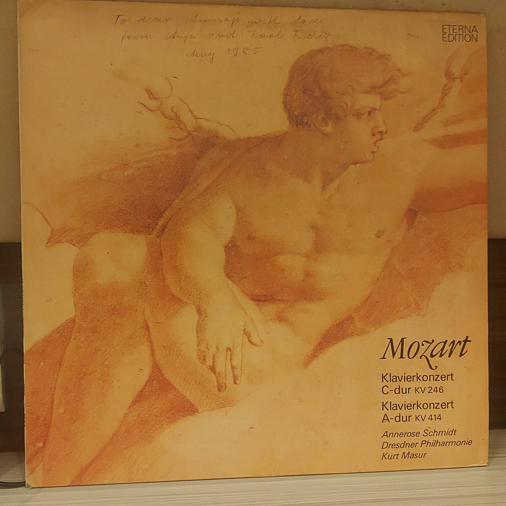 Mozart, Annerose Schmidt, Dresdner Philharmonie, Kurt Masur – Klavierkonzert C-dur KV 246 / Klavierkonzert A-dur KV 414 (Used Vinyl - VG+)