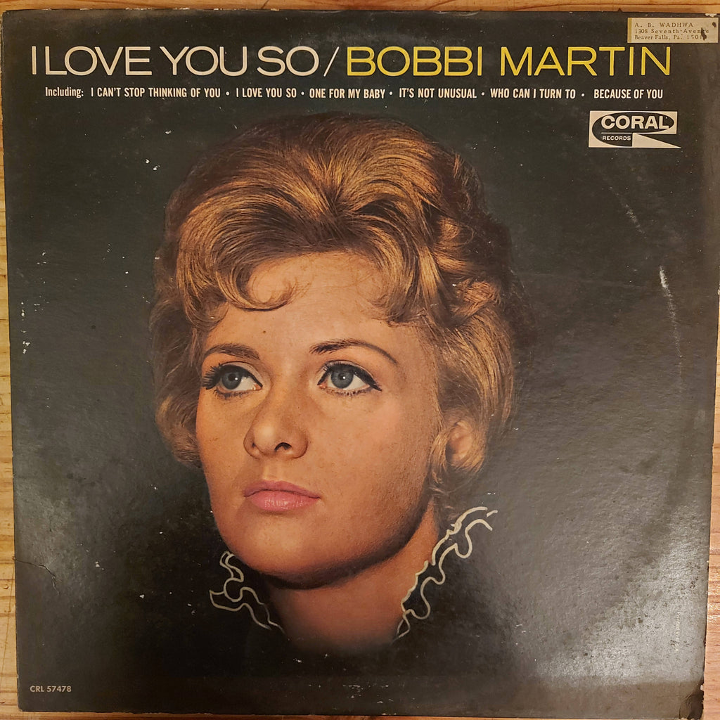 Bobbi Martin – I Love You So (Used Vinyl - G)
