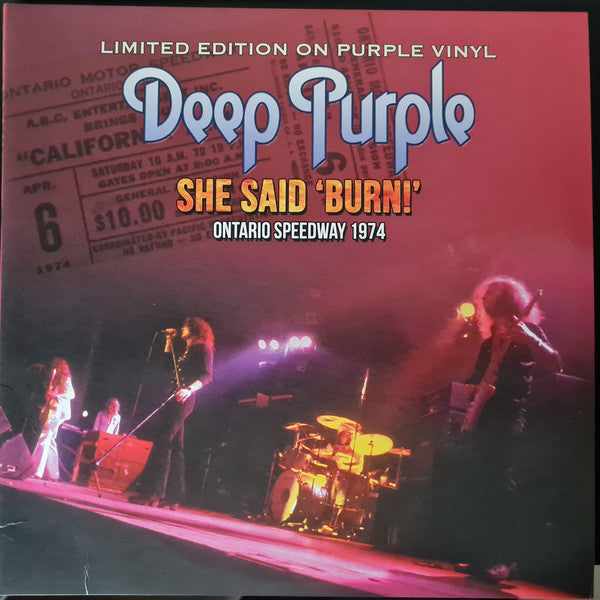 Deep Purple – She Said 'Burn!' (Ontario Speedway 1974)-COLOURED LP (Arrives in 4 days)