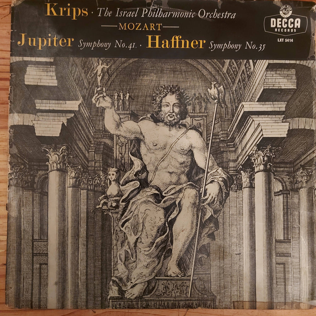 Mozart, Josef Krips, Israel Philharmonic Orchestra – Jupiter-Symphony / Haffner-Symphony (Used Vinyl - G) JS