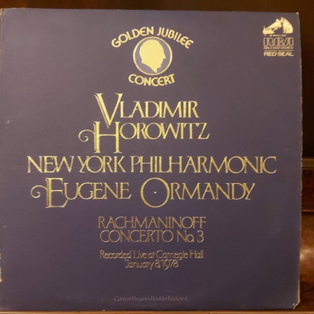 Vladimir Horowitz - New York Philharmonic* • Eugene Ormandy, Rachmaninoff* – Concerto No. 3 - Golden Jubilee Concert · Recorded Live at Carnegie Hall · January 8, 1978 (Used Vinyl - VG)