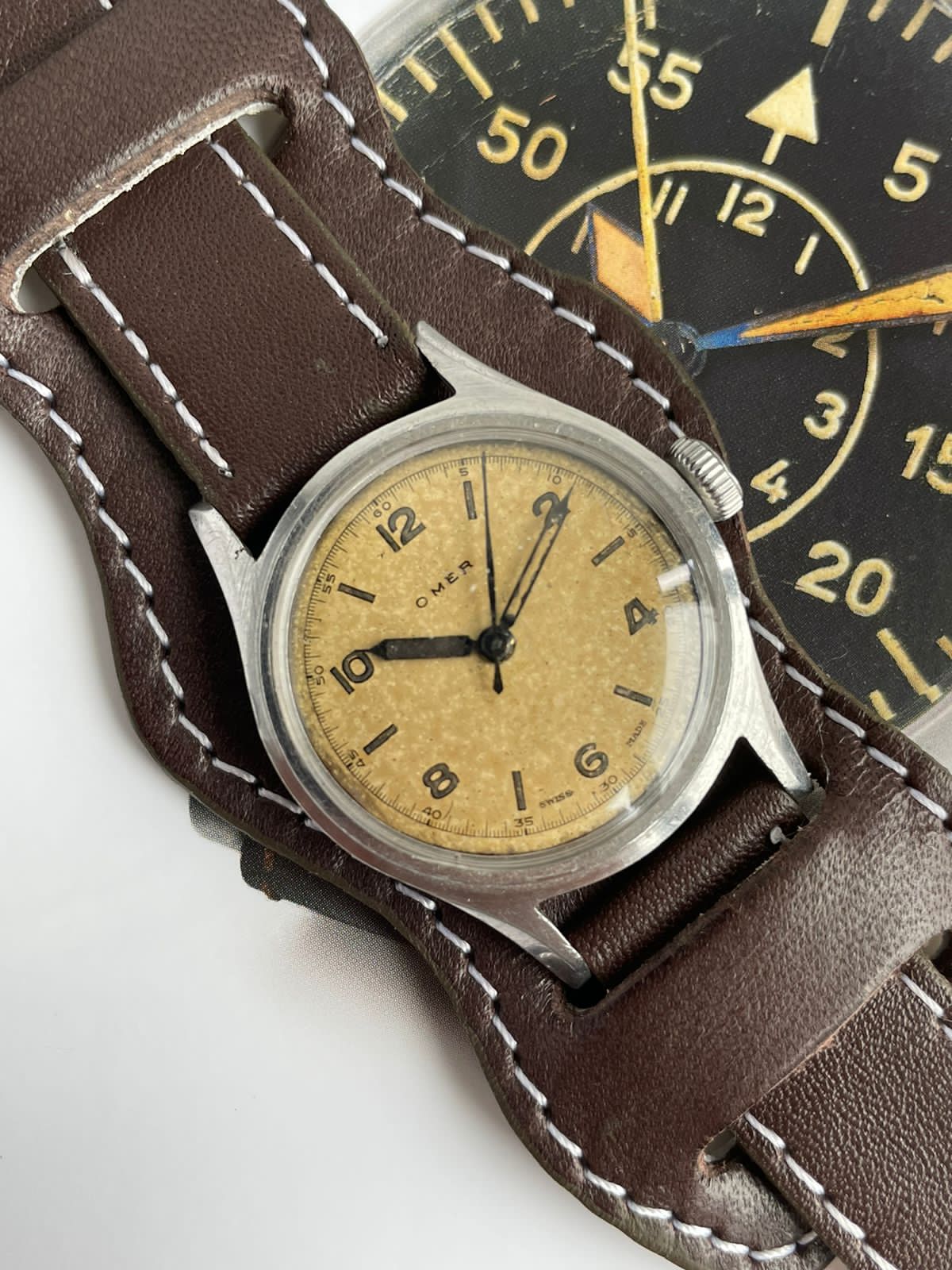 Buy Vintage Watch Omer Military Dial 1940 s The Revolver