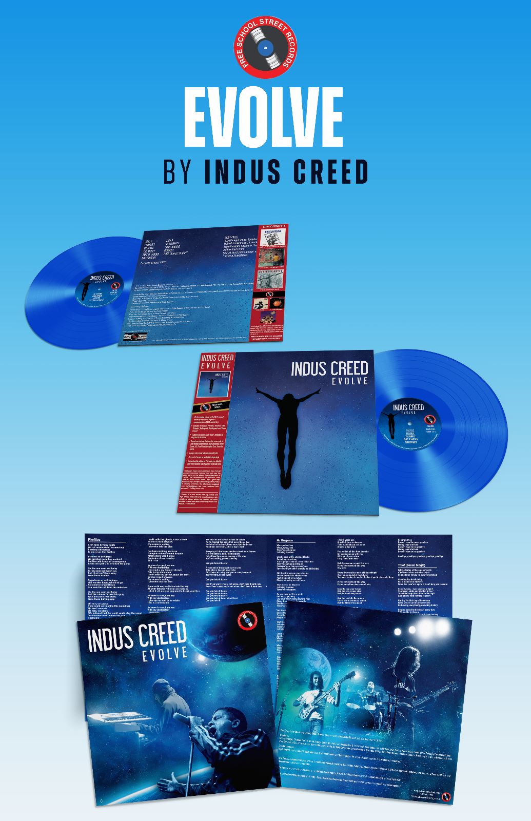 Indus Creed - Evolve (Blue Vinyl) (Quick Ship)