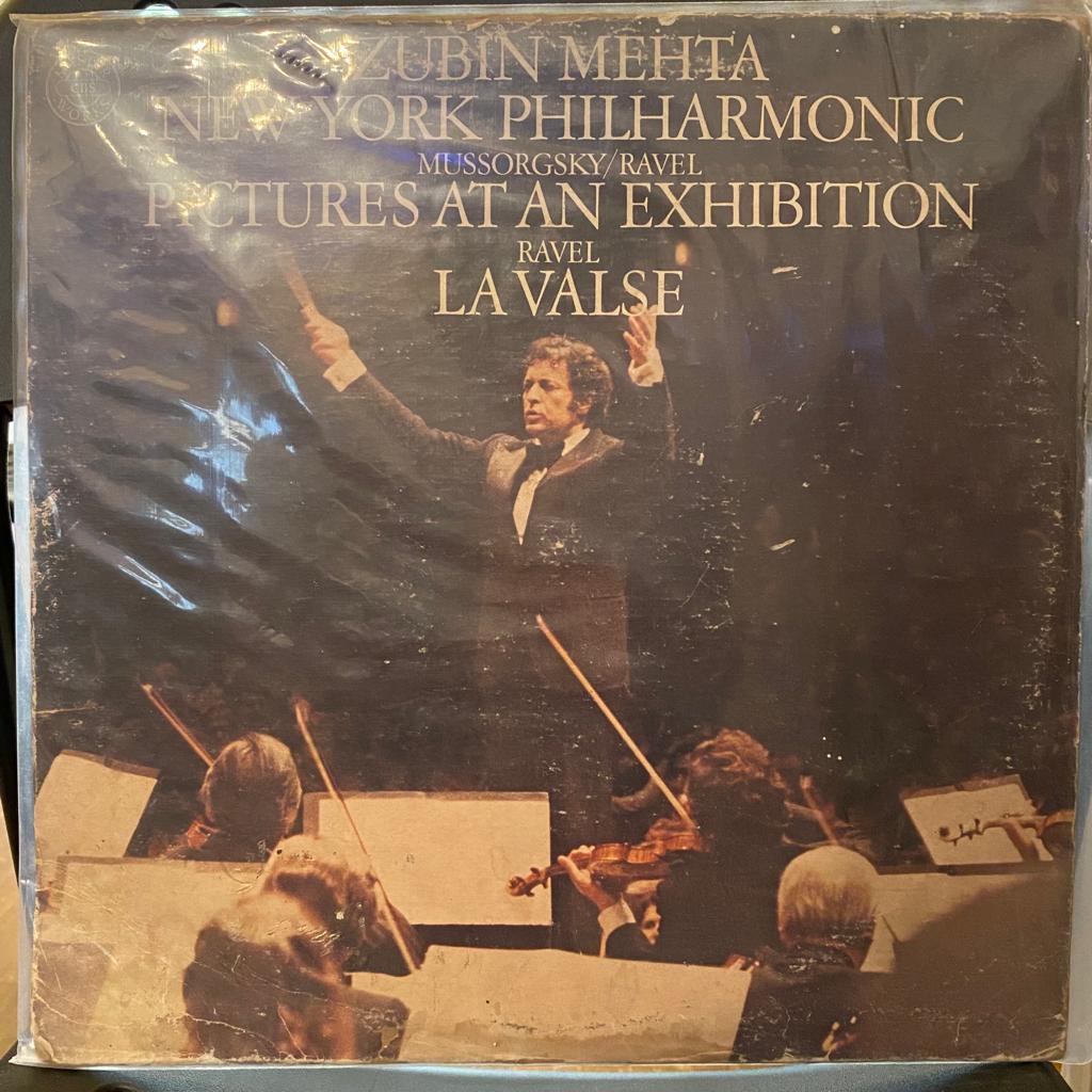 Zubin Mehta, New York Philharmonic Orchestra - Mussorgsky / Ravel – Pictures At An Exhibition / La Valse (Used Vinyl - VG) MD Marketplace