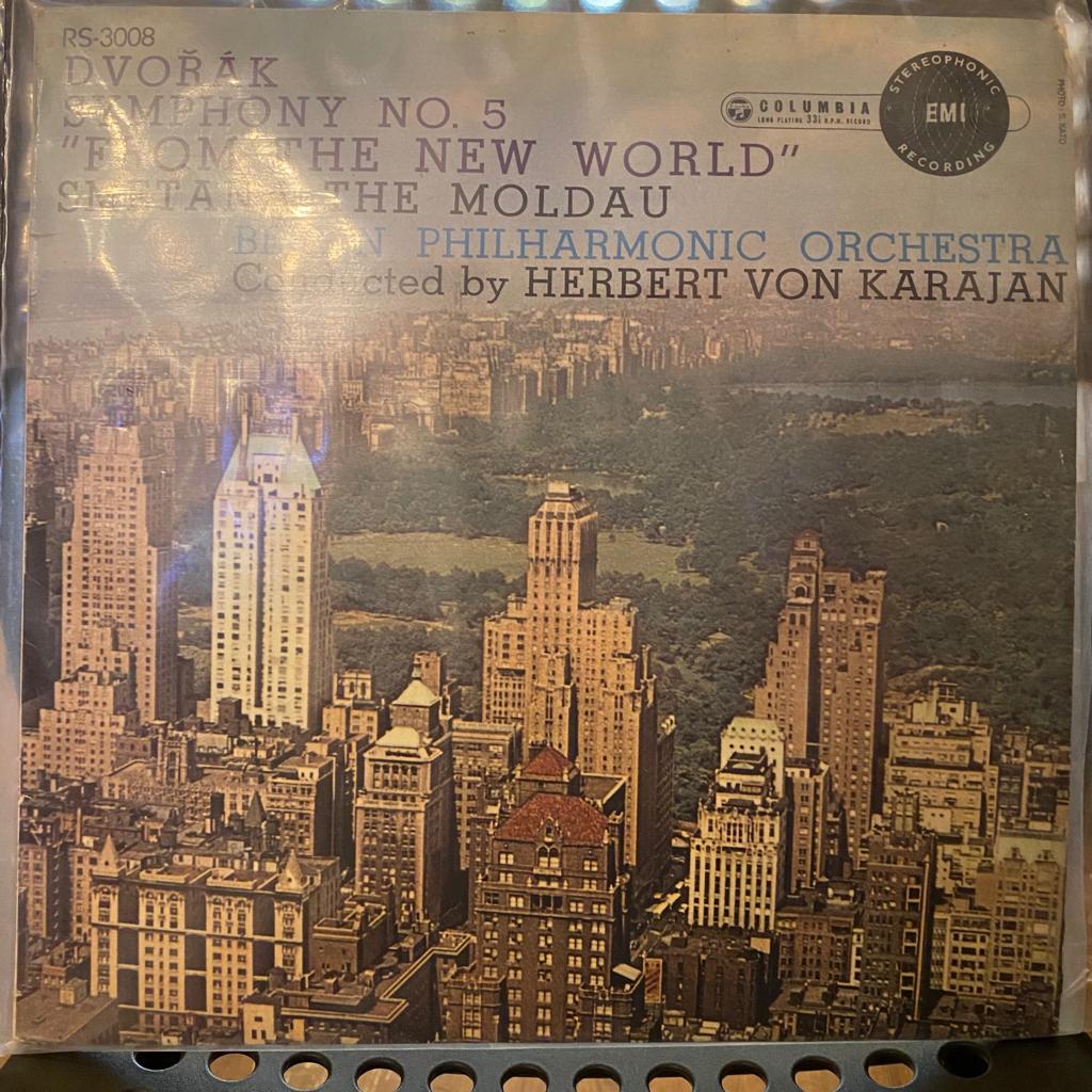 Berlin Philharmonic Orchestra / Herbert Von Karajan - Dvorak Symphony No. 5 "From The New World" / Smetana : The Moldau (Used Vinyl - G) MD Marketplace