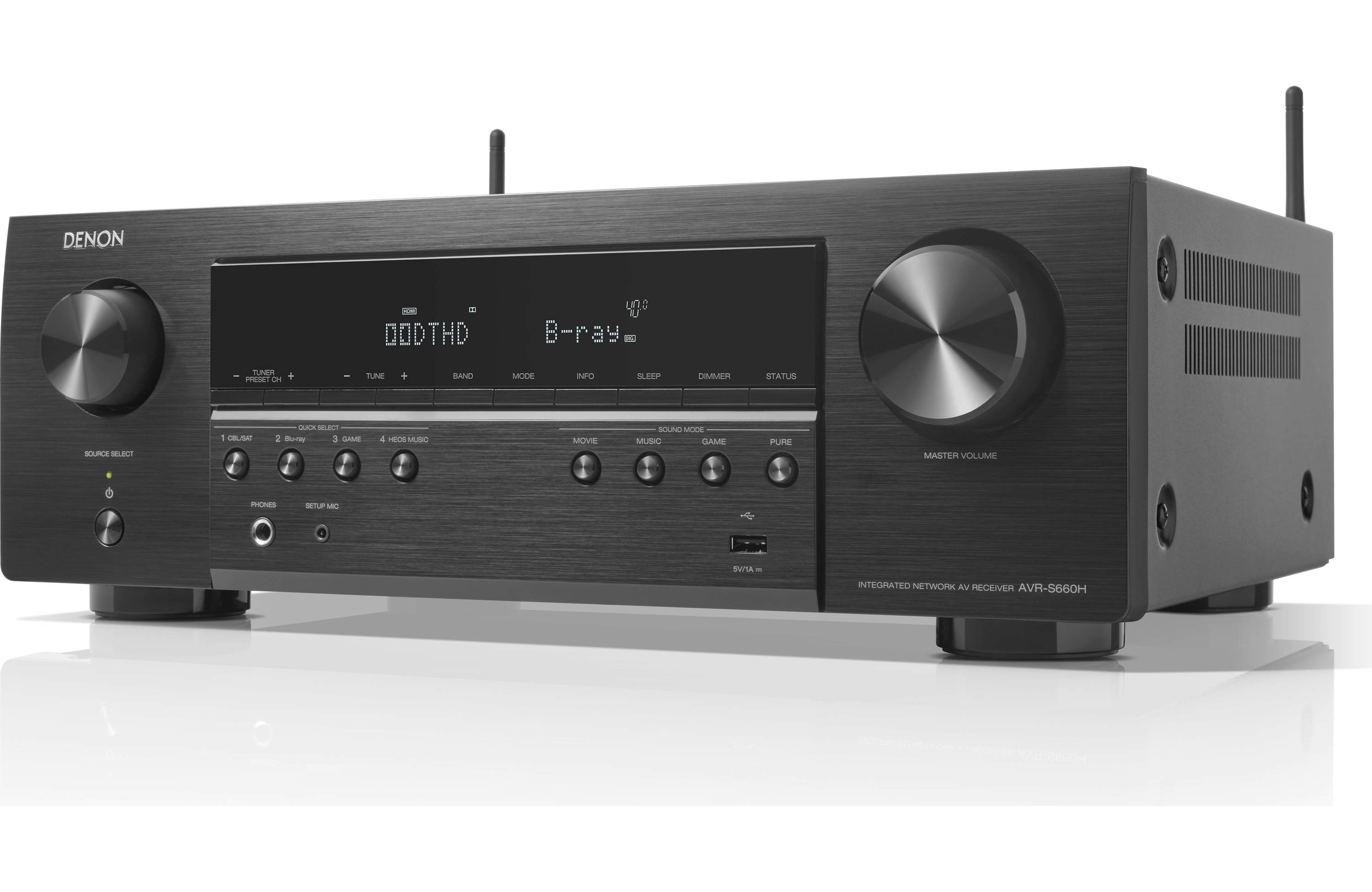 Denon AVR-S660H + Elac Cinema 12 5.1 Channel Home Theater Speaker Package