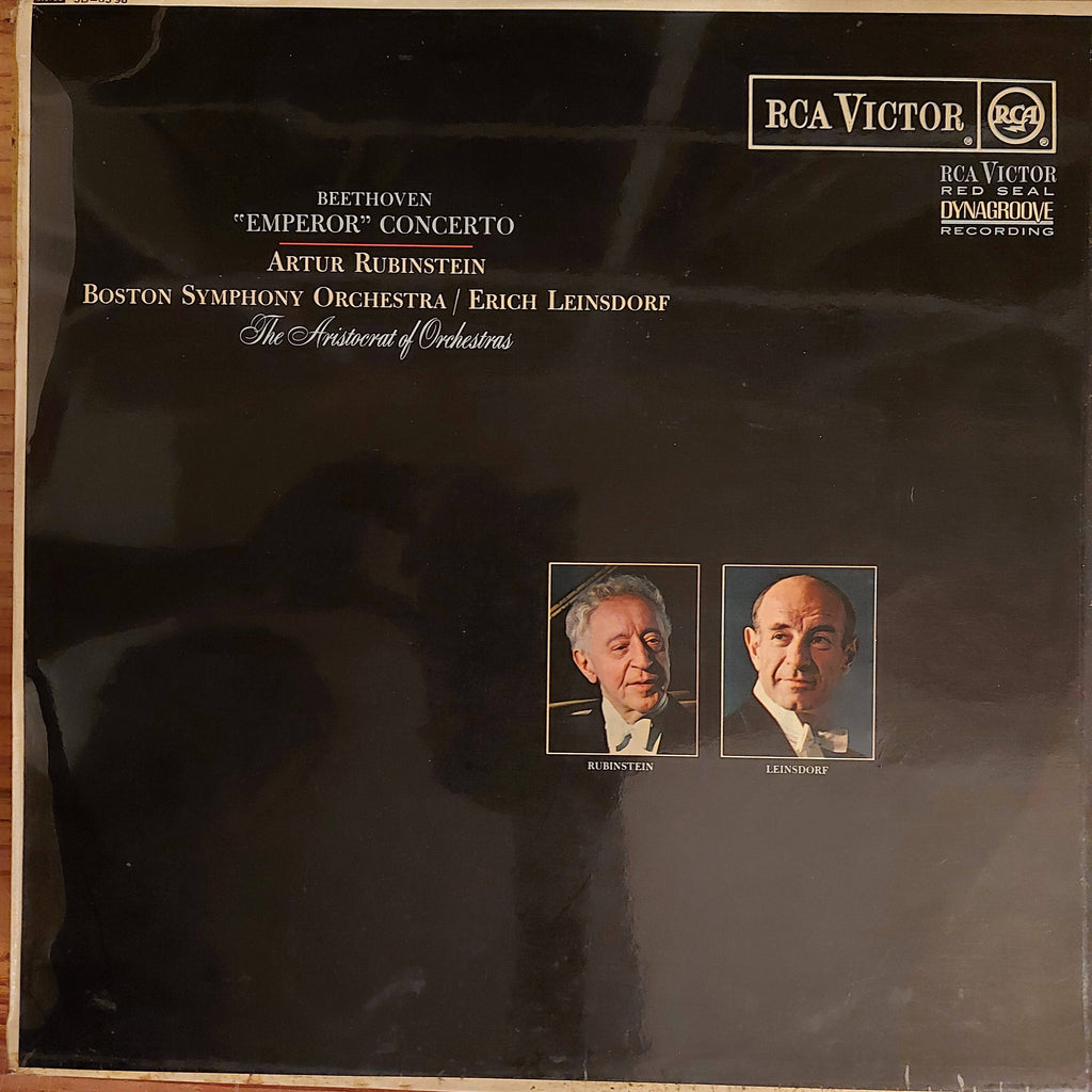 Beethoven - Arthur Rubinstein / Boston Symphony Orchestra / Erich Leinsdorf – "Emperor" Concerto (Used Vinyl - VG)