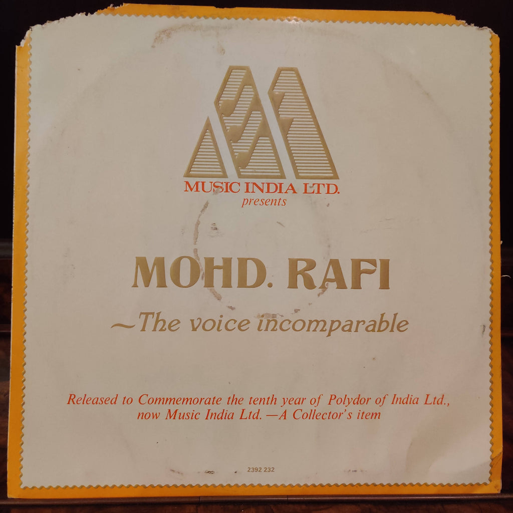 Mohd. Rafi – The Voice Incomparable (Used Vinyl - VG+)