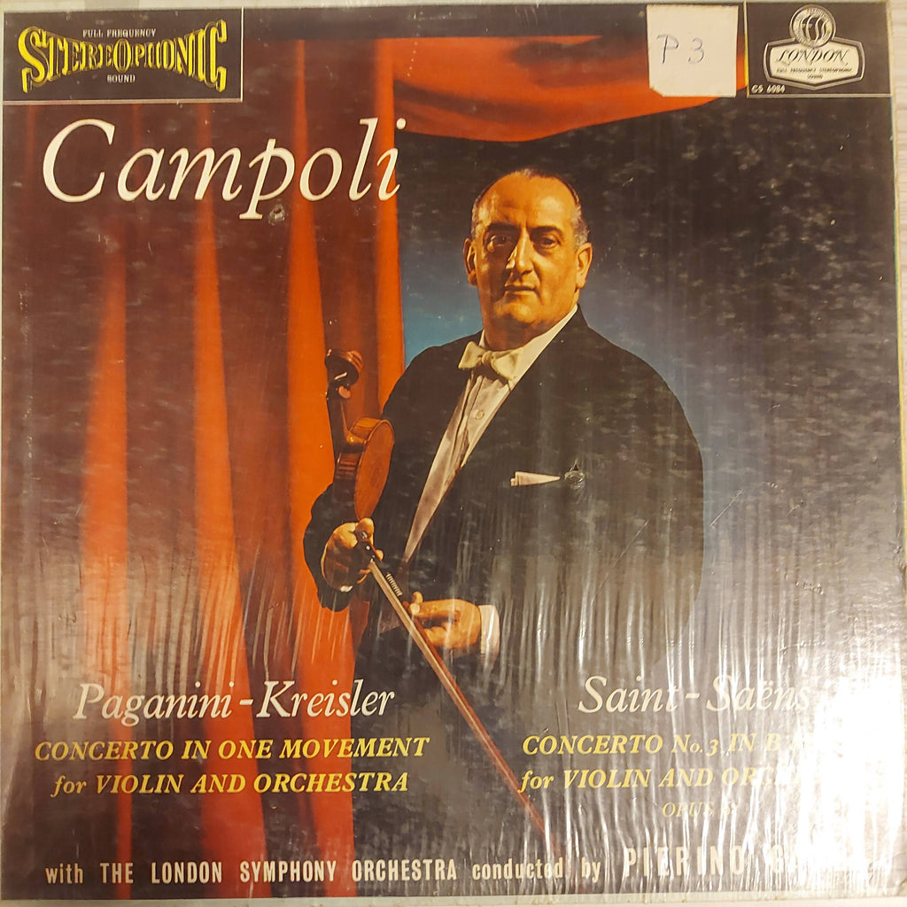 Campoli*, Paganini* - Kreisler* / Saint-Saëns*, The London Symphony Orchestra Conducted By Pierino Gamba – Concerto In One Movement For Violin And Orchestra / Concerto No. 3 In B Minor For Violin And Orchestra Opus 61 (Used Vinyl - G)