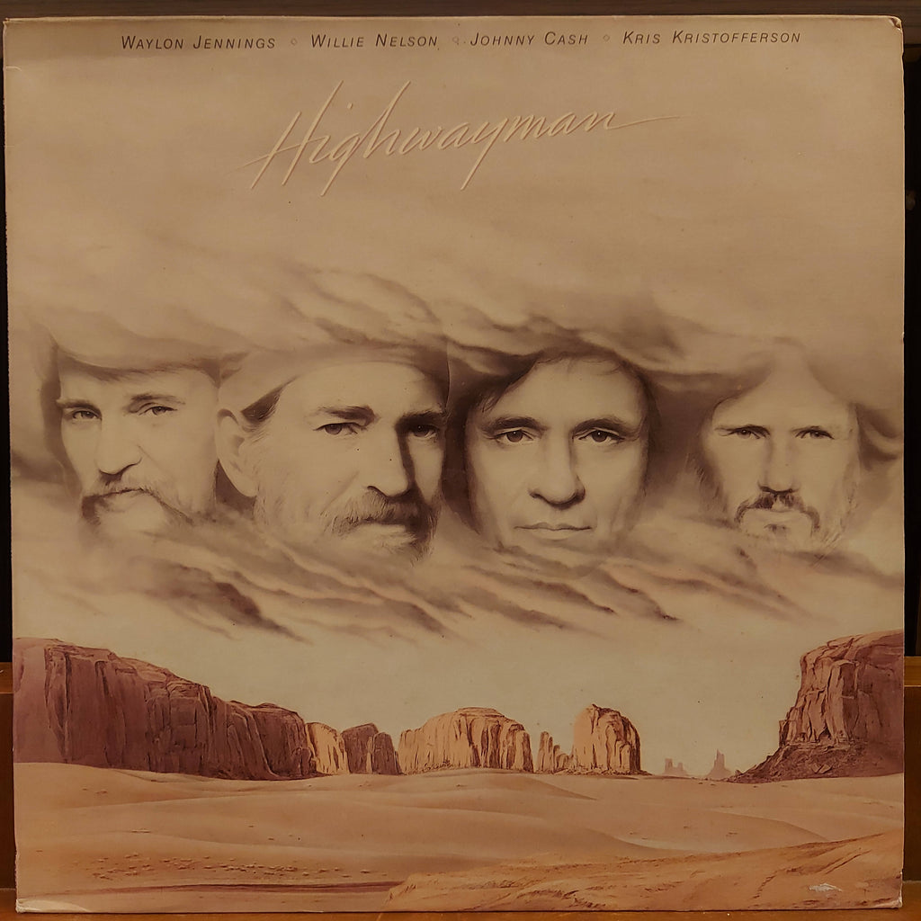 Waylon Jennings • Willie Nelson • Johnny Cash • Kris Kristofferson – Highwayman (Used Vinyl - VG+)