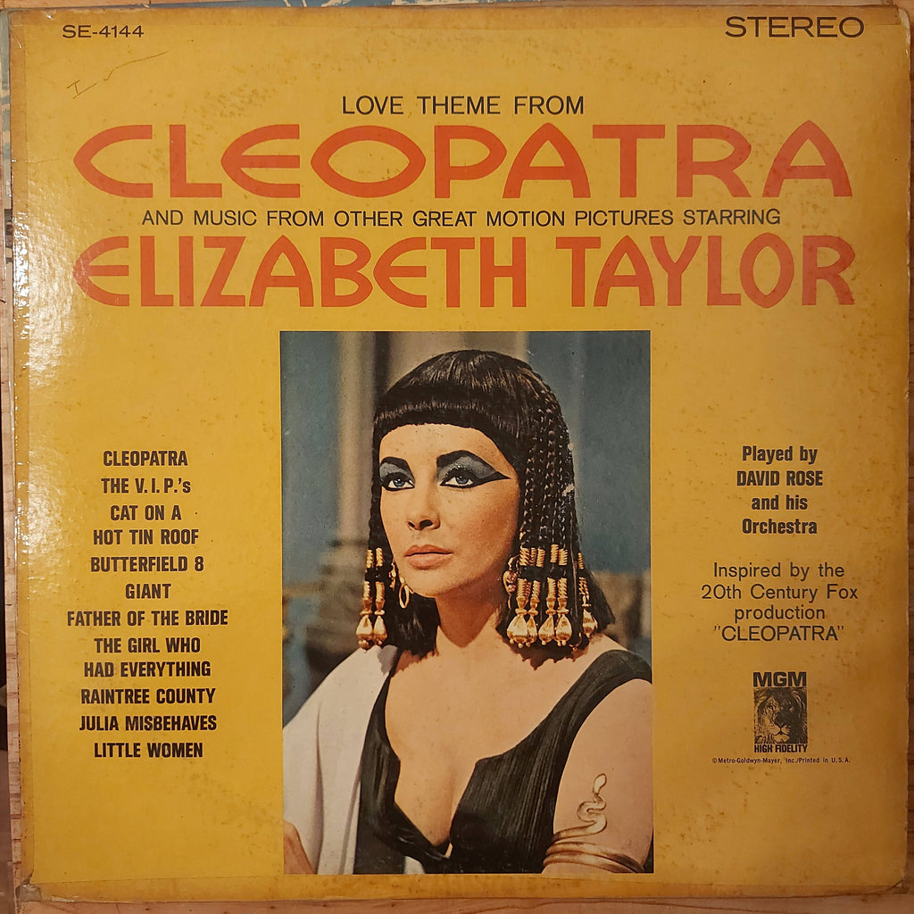 David Rose & His Orchestra – Love Theme From Cleopatra And Music From Other Great Motion Pictures Starring Elizabeth Taylor (Used Vinyl - G)