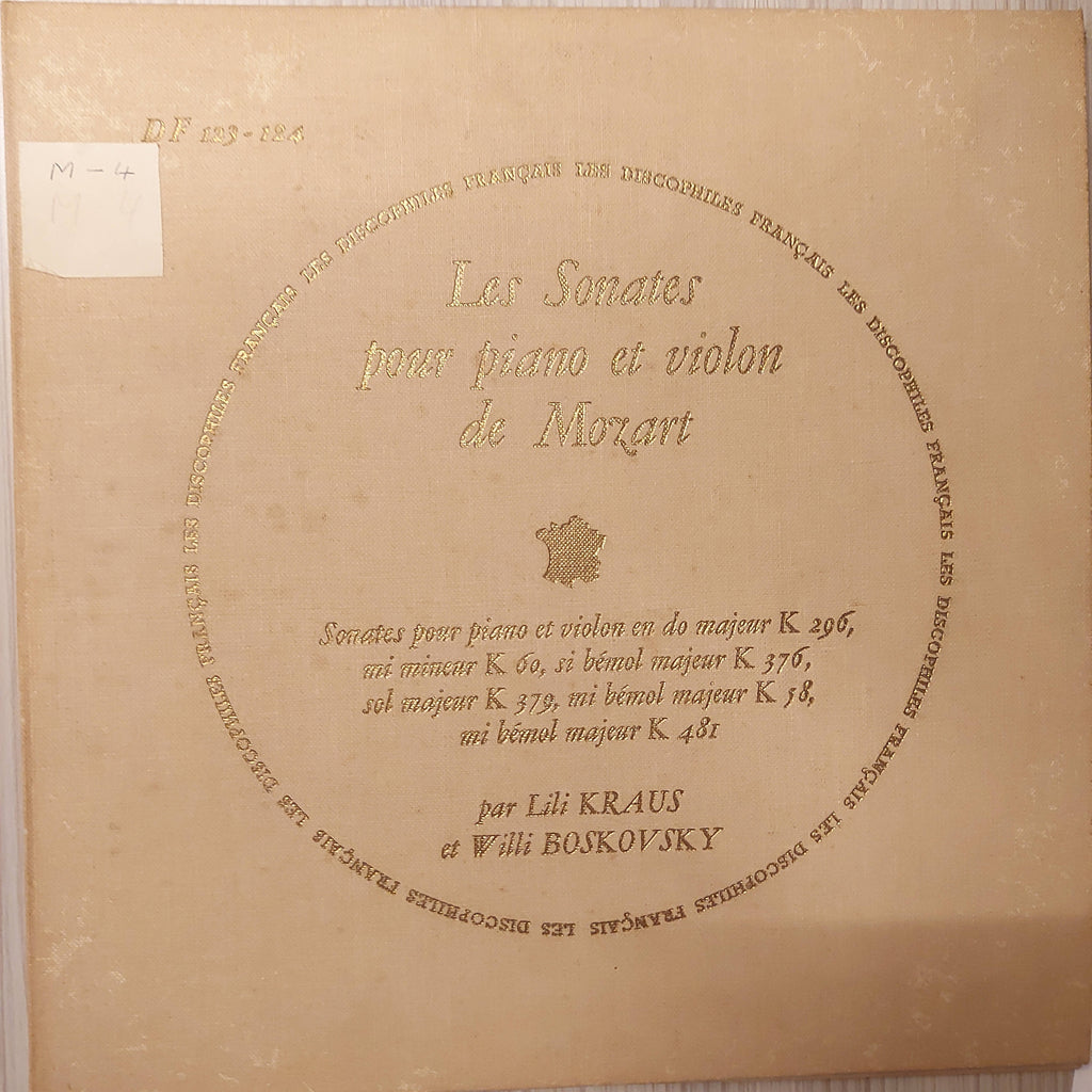 Lili Kraus, Willi Boskovsky – Les Sonates Pour Piano Et Violon De Mozart (Used Vinyl - VG)