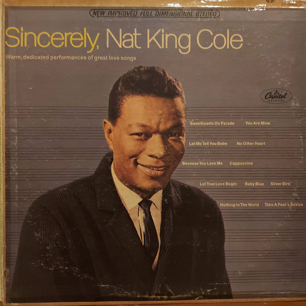 Nat King Cole ‎– Sincerely, Nat King Cole (Used Vinyl - G)