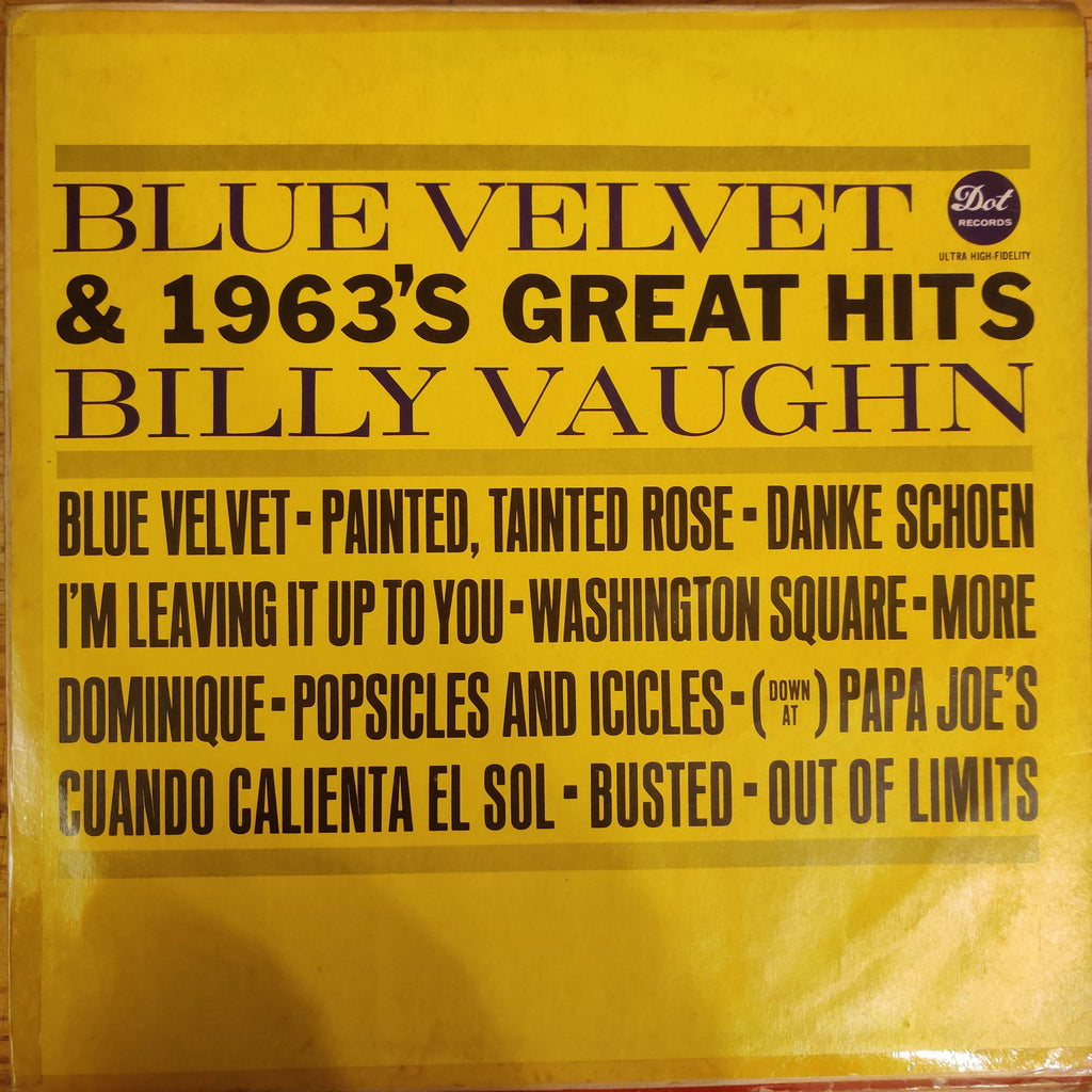 Billy Vaughn – Blue Velvet & 1963's Great Hits (Used Vinyl - G)