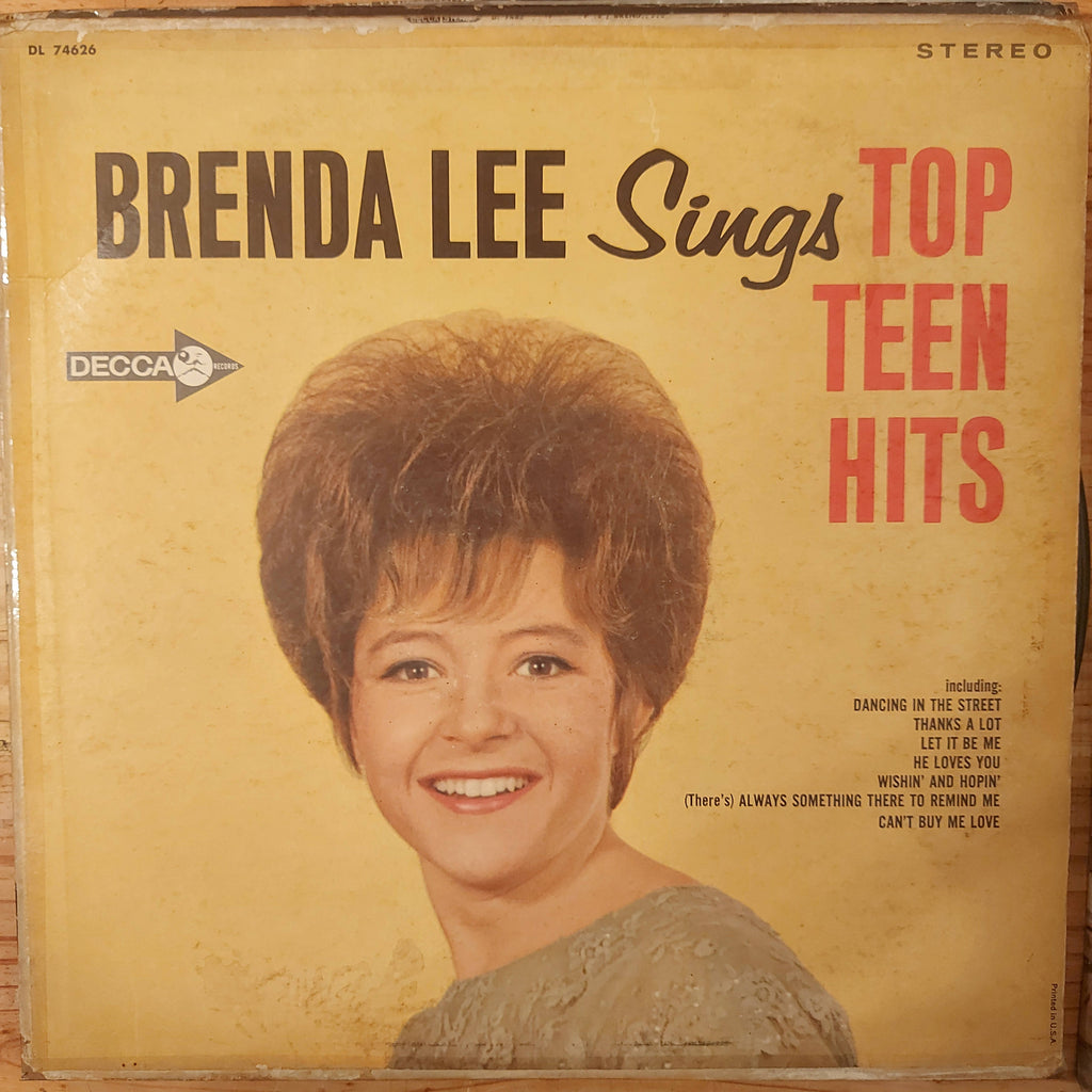 Brenda Lee – Brenda Lee Sings Top Teen Hits (Used Vinyl - VG)
