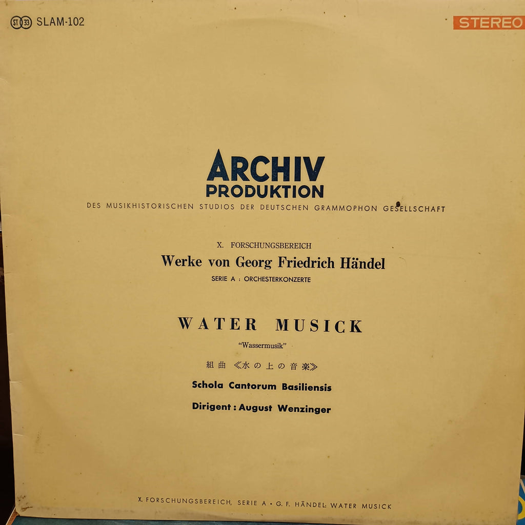 Werke von Georg Friedrich Handel - Water Musick (Used Vinyl - VG) MD - Recordwala