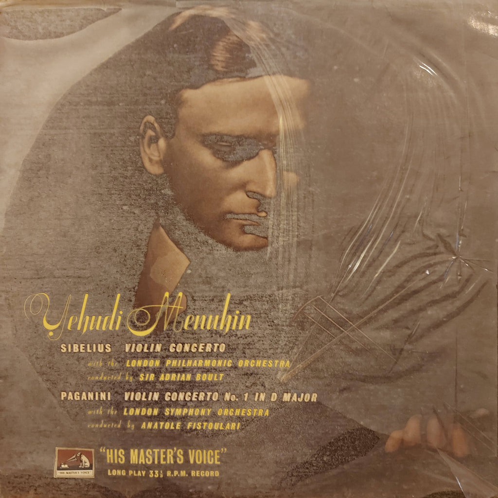 Yehudi Menuhin, Sibelius / Paganini – Violin Concerto / Violin Concerto No. 1 In D Major (Used Vinyl - VG)