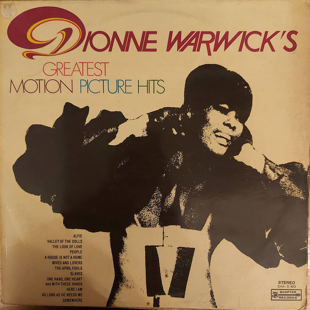 Dionne Warwick – Dionne Warwick's Greatest Motion Picture Hits (Used Vinyl - VG)