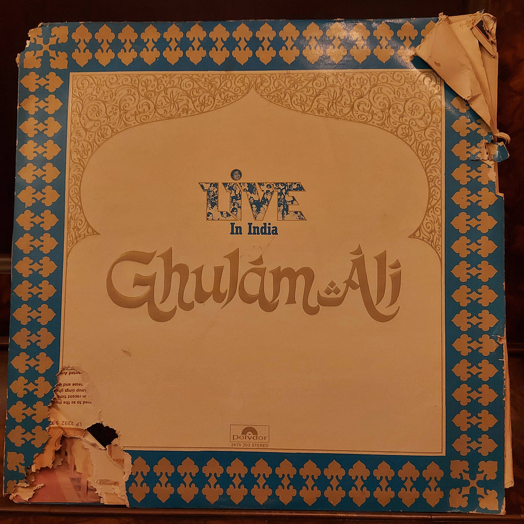 Ghulam Ali – Live In India (Urdu Ghazals) (Used Vinyl - VG)